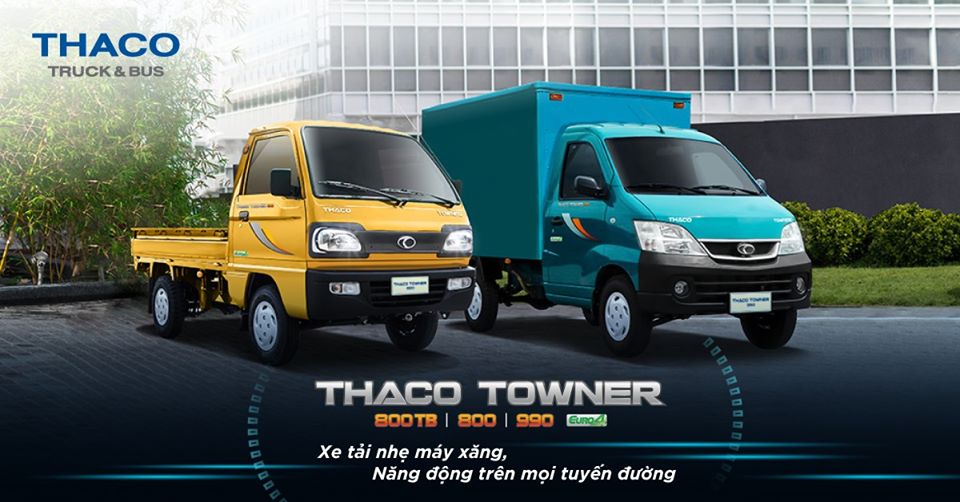 GIÁ XE BEN THACO TF220 - TẢI 900 KG - THÙNG 1.95 MÉT