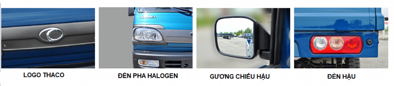 Ngoại thất xe tai thaco towner 800