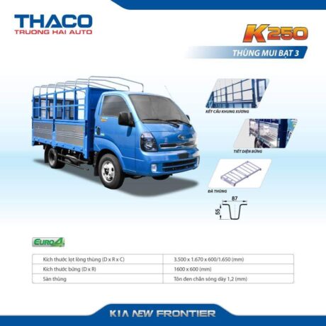 XE TẢI KIA K250 THÙNG MUI BẠT 5 BỬNG | TẢI 1490 / 2490KG | ĐỜI 2026