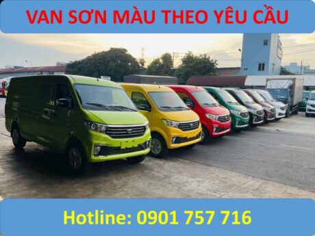 xe tải van thaco 2 chỗ sơn màu