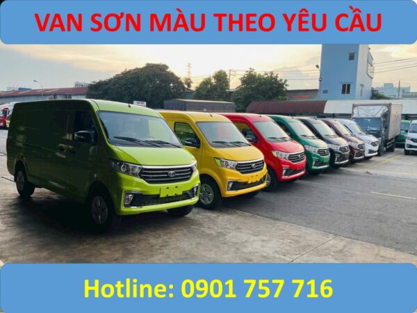 xe tải van thaco 2 chỗ sơn màu