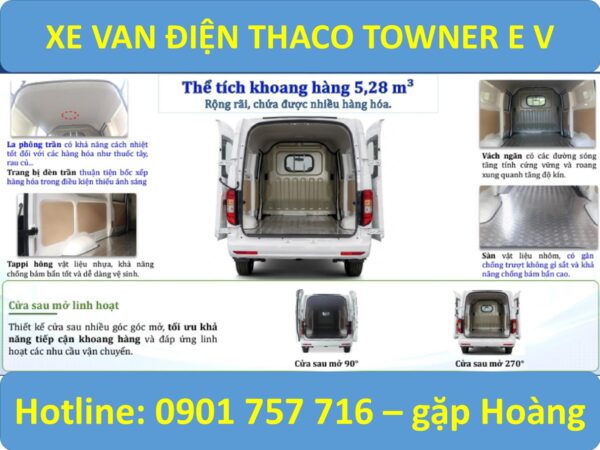 VAN ĐIỆN THACO TOWNER E V 2 CHỖ GIÁ